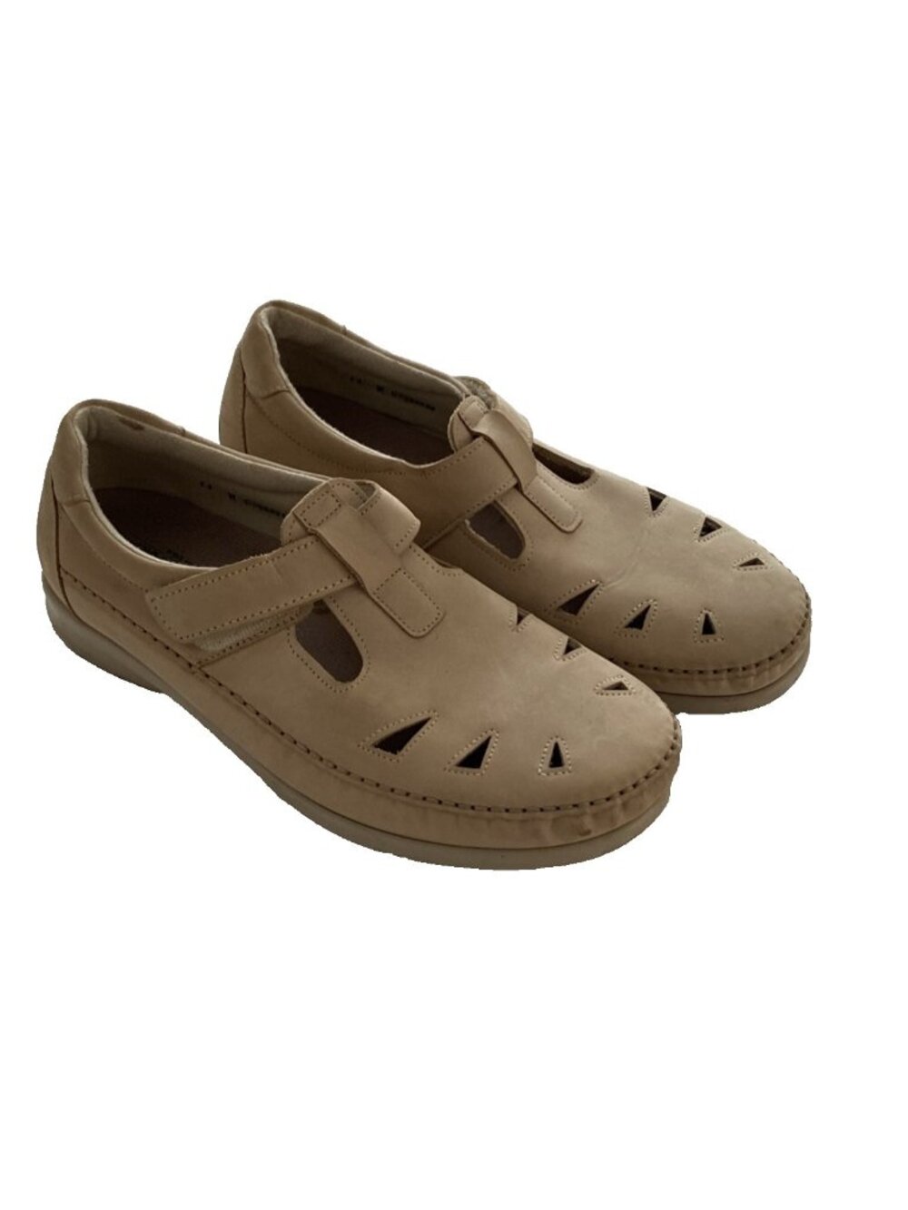 SAS Mary Jane Womens Shoes  11 W Beige Roamer Tripad Comfort Leather Fisherman